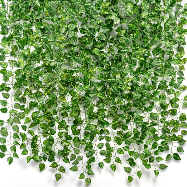 Artificial Greenery 72 Leaves Ivy Vine (12pcs/pack) - Soft and Flexible Decoration