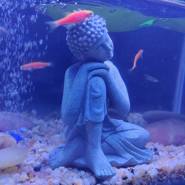mozhixue Meditoiva Buddha - Akvaariokoristeet, Kalatankin Kotipuutarhan Koristeluun, Simulaatiokäsityöt