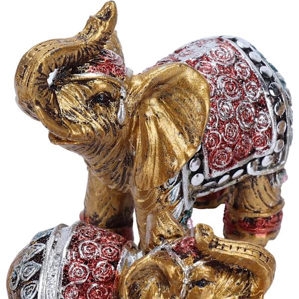 Elefant Ornamenter Søde Harpiks Elefant Statuer Energi Dekoration Levende Ornament Gave Håndværk Til Hjem Kontor Bord Dekoration 7stk