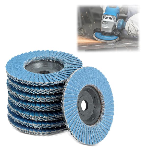 8 Pieces Sanding Discs 76 mm x 10 mm Grit 40/60/80/120 Mix Kit Efficient Sanding Discs Flap Discs Serrated Disc 76 mm Disc for Angle Grinder