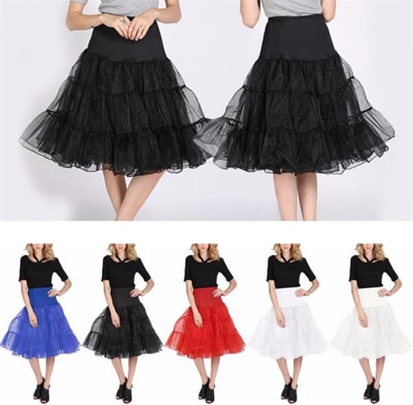 Hoopless Petticoat Kongeblå Underskjørt Retro Kvinner for Dans og Bryllup