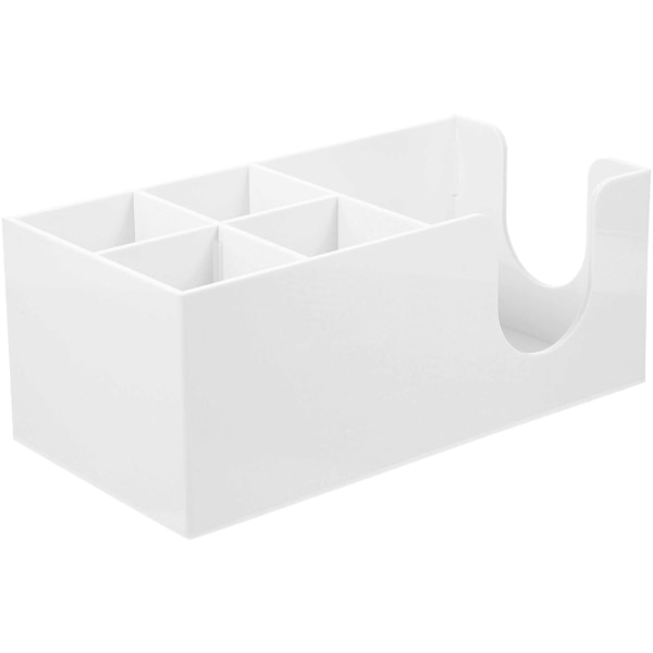 Kaffe Station Organizer Akryl Kaffe Bar Tilbehørs Organizer Til Sukker Strå Kop Tepose Hvid 26 White 26X13X10CM