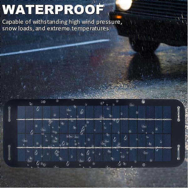 10W Solcellepanel Kit 12V Vanntett Solcelle Vedlikeholdslader Bærbar Solcellelader Bilbatterilader