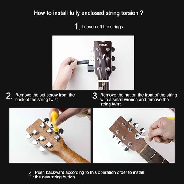 6 STK 3L3R Gitarstemmere, Gitarstemmemekanikk, Stemmenøkler Mekaniske Stemmere S