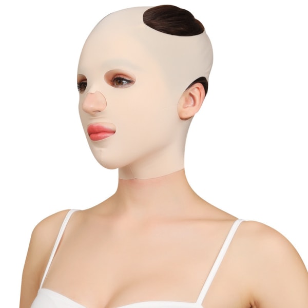 Återanvändbar V Line Lifting Mask, Dubbel Hakreducerare, Hakrem, Ansiktsbälte, Lyft och spänn ansiktet för att förhindra hängande, Skapa en V-formad Fa