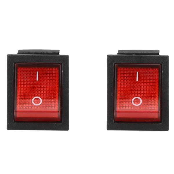 Industrial Control Accessories 5pcs 16A 250V 4-Pin Rocker Switch with Red Light