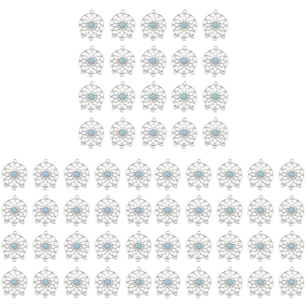 60 st Legering Turkos Ihålig Drömfångare Hängen Berlocker Gör-det-själv smyckestillbehör för Nec 60 pcs