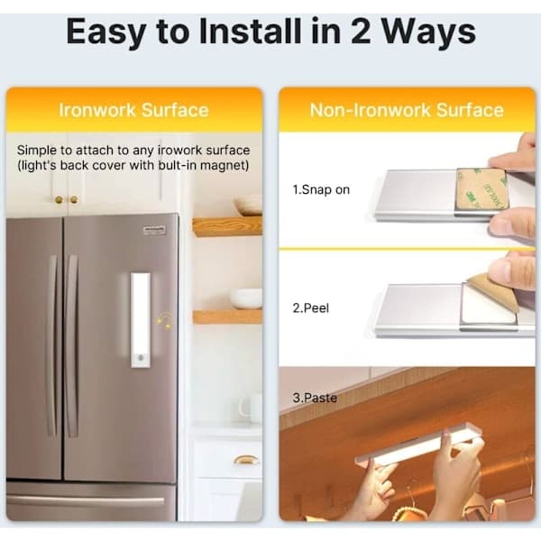Wardrobe Lighting - Length 30CM Rechargeable LED Lighting for Indoor Wardrobes Wireless Magnetic Dimmable LED Lamp Motion Sensor LED Lamp for