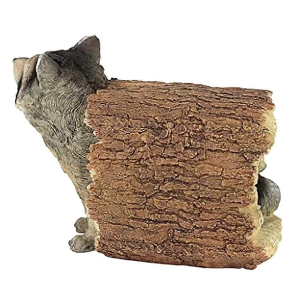 Bandittdyr Innendørs/Utendørs Hagedyrstatue, Håndstøpt Polyresin, Fullfarge