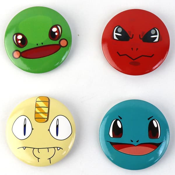 12-pack märken anime tecknad Pikachu runda märken