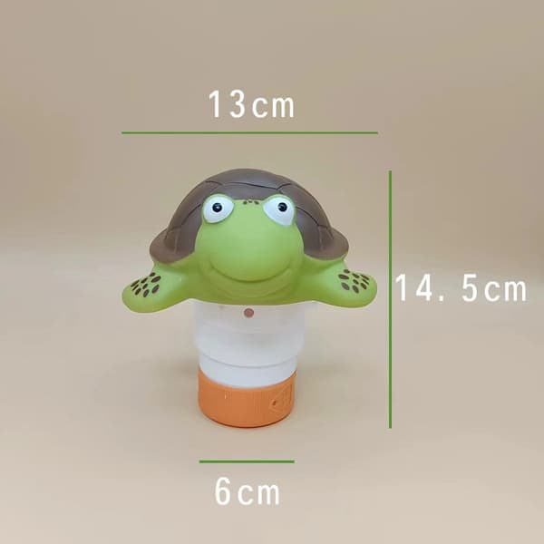 Floating Turtle Pool Chlorine Dispenser Retractable Disinfection Tablet Box Pool Water Purification Cleaning Equipment