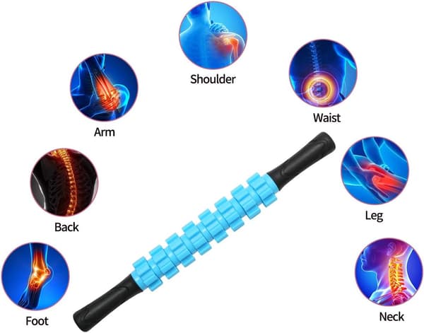 Massage Roller til lymfedrænage, muskelroller, terapirulle, lipo-roller til lindring af muskelsmerter, dybvævsmassage