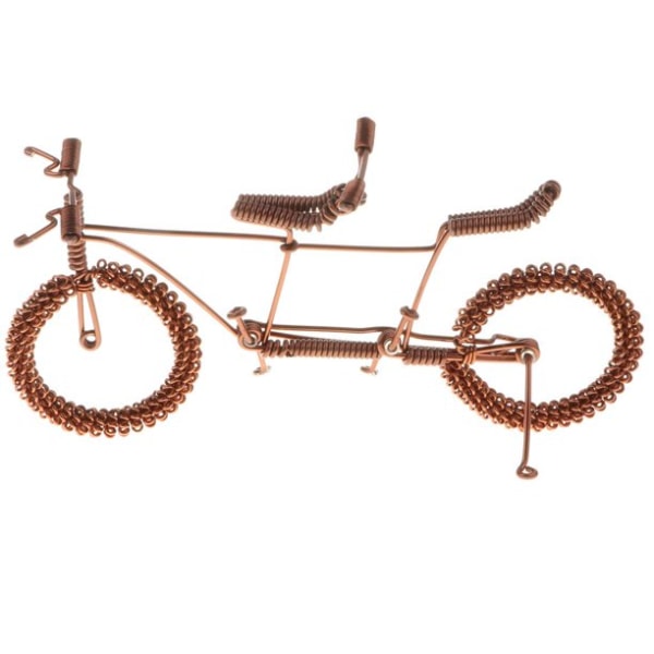 Kreativ prydnad Heminredning Kreativ Tandem Modellfigur Handgjord cykelleksak i metall