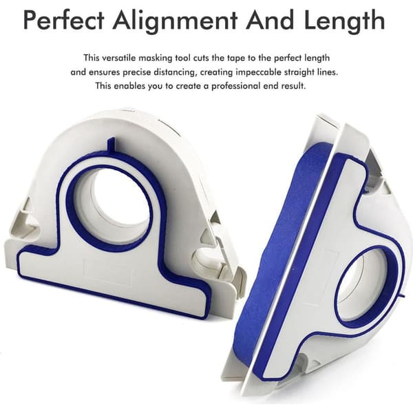 Portable Tape Dispenser - Painter's Tape Applicator with Scraper - Precise Application for Straight Lines - 5x Efficiency