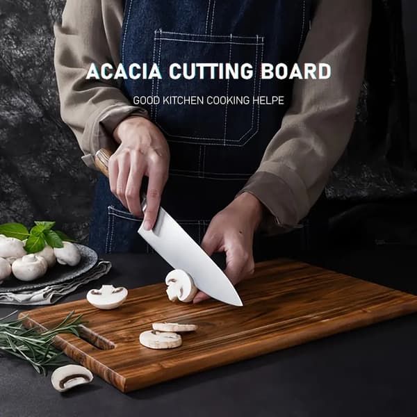 Cutting Board with Handle, Thickened, Easy to Clean, Non-Slip Cutting Board 34x22cm