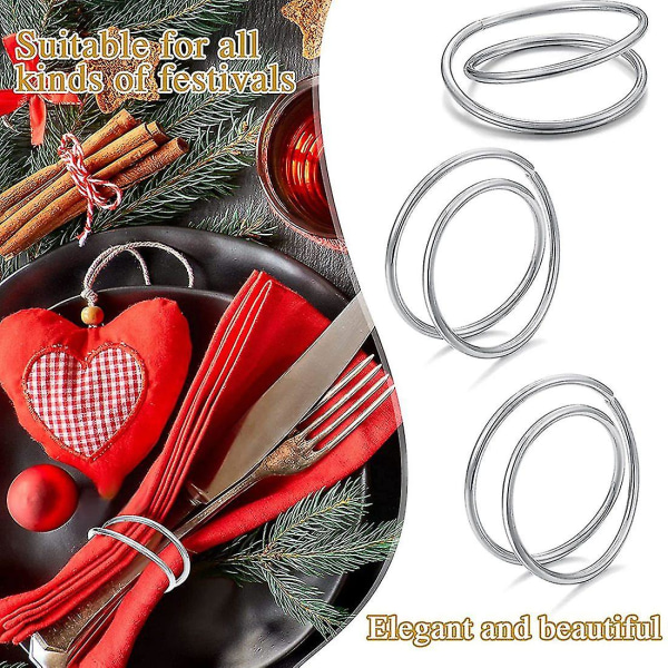 24 st Spiral Servett Ringar med Spänne Servetthållare Middagsservett Ring Bröllop Thanksgiving Jul