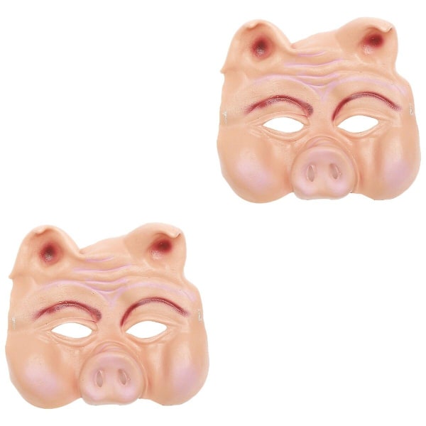 3 kpl Hieno Pallon Cosplay-naamio Puoli Kasvot Eläinten Naamio Sian Naamio Juhliin Festivaaleille Halloweenille 2 kpl 21*17cm 2pcs 21*17cm