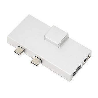 USB C-hub til Surface Pro 8 9 X - Dobbelt USB C-udvidelseshub med 7 porte - 5 Gbps dataoverførsel - Plug and Play