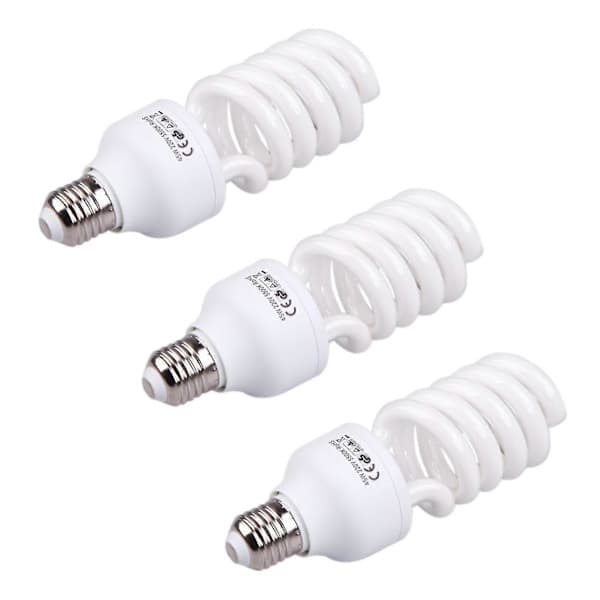 Compact E27 220v 5500k 45w studio bulb video photography fluorescent light white