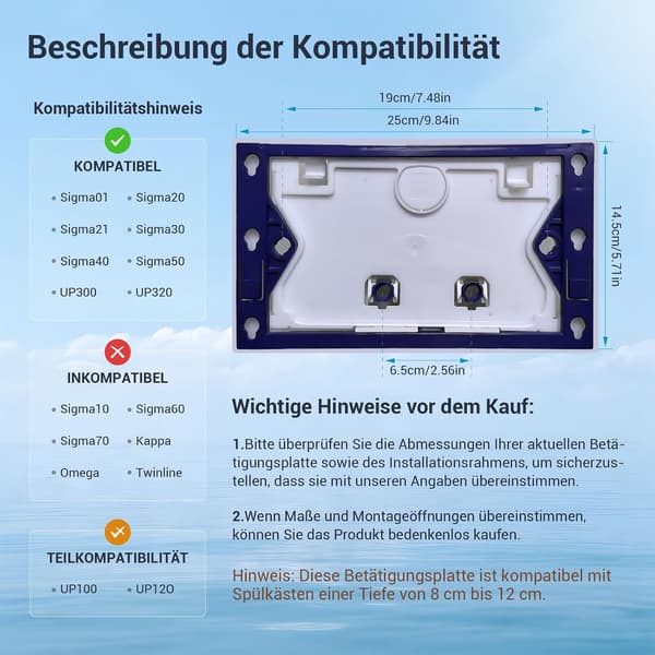 wxsp - Udskiftningsdel til toiletkontrolpanel - med tilbehør