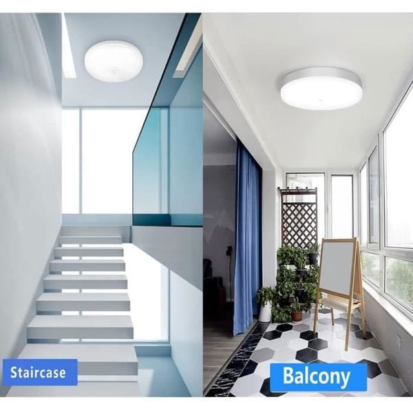 Penceur LED 12W Motion Detector IP54 Ø22 cm Ultra-Thin 230V – White