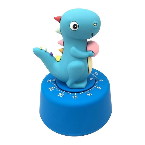 Køkkentimer i dinosaurform, mekanisk timer, energibesparende og miljøvenlig timer til bagning, stegning og kogning af æg