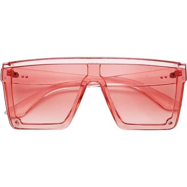 Square Oversized Sunglasses for Women and Men, Trendy Flat Top Big Frame Sunglasses