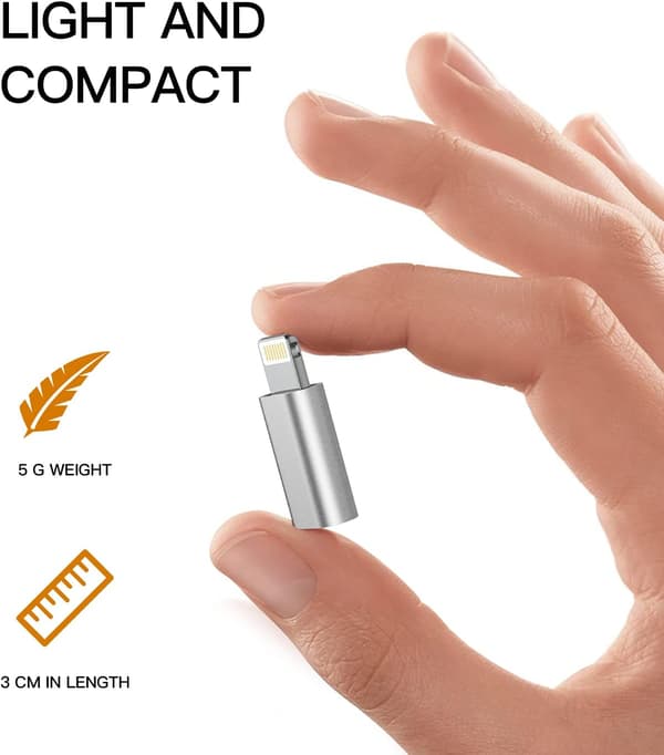 3-pak, Kompatibel med Lightning til Han Micro USB Hunadapter Kompatibel med iPad Air Opladerkabelstik Strøm