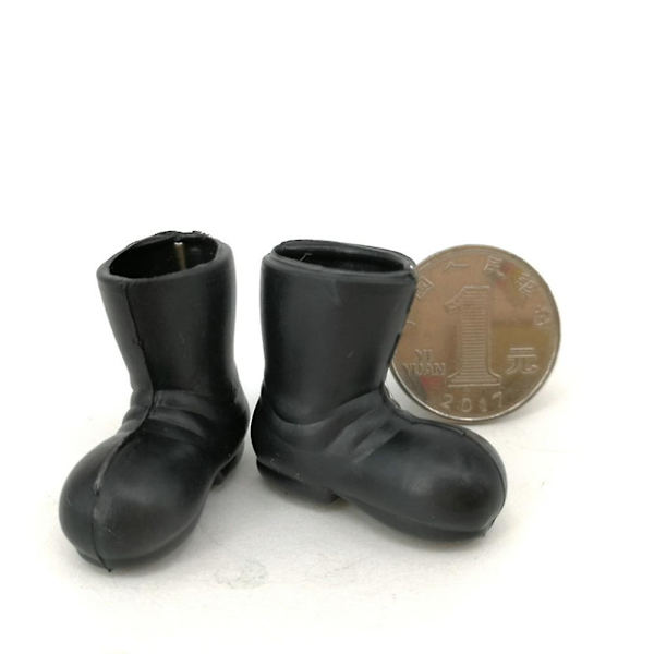 4 Paria Mini Joulupukki Kenkiä Malli Miniatyyri Joulupukki Kenkien Hahmoja Mini Talo Koristeita Musta Black 4pcs 3X2.9CM