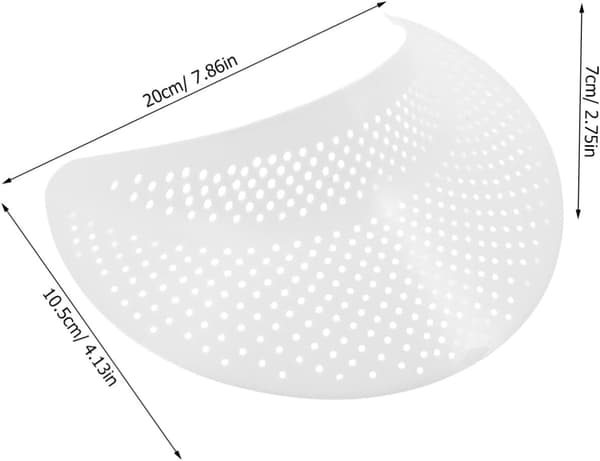 10 stk. baseballcap-visirinnlegg i hvit plast