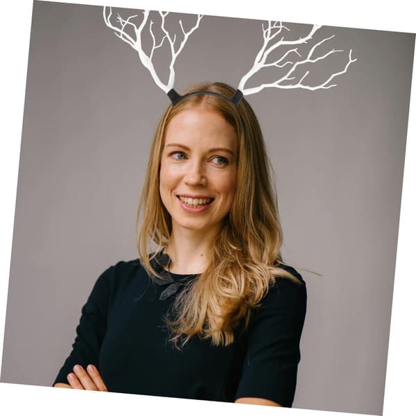 Julehodebånd med gevir for kvinner, lett julehodebånd til fest, kostyme og festivaldekorasjon
