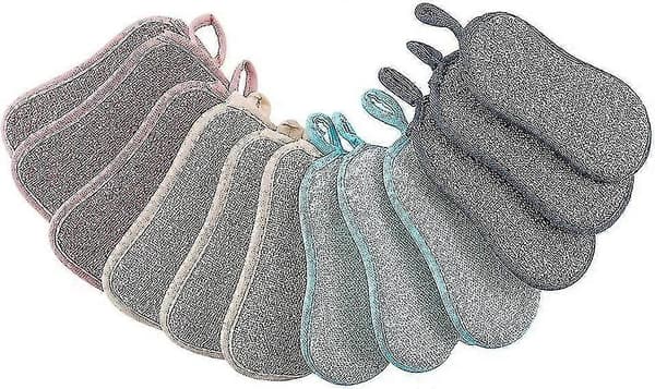 Dishcloths Kitchen Sponges, 12 Large Heavy Duty Reusable Double-Sided db