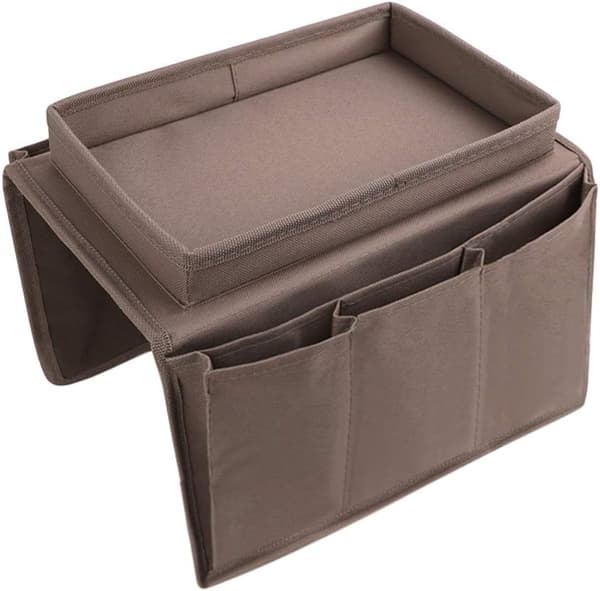 Lenestolkoppholder, stilig plassbesparende holder, 6 lommer og sammenleggbar