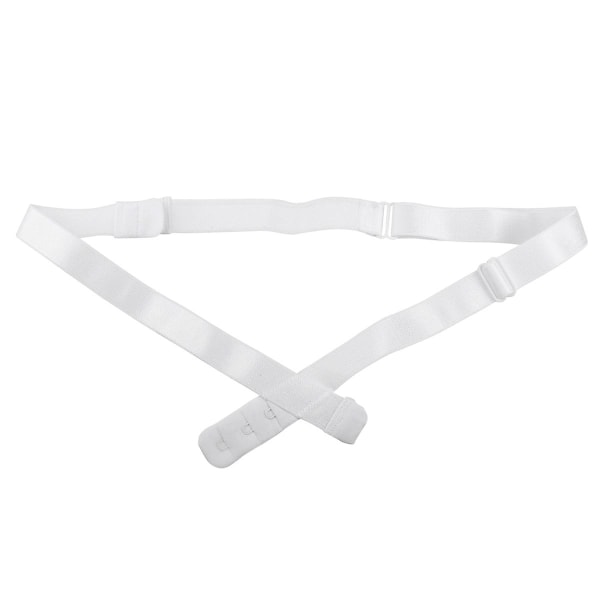Låg rygg BH Strap Converters Extender med 3 krokar för V-ringad rygglös klänning & skjorta (vit)Vit White