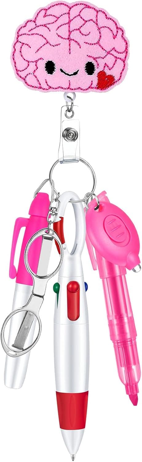 6 stk sykepleiermerketilbehør Pink Cute