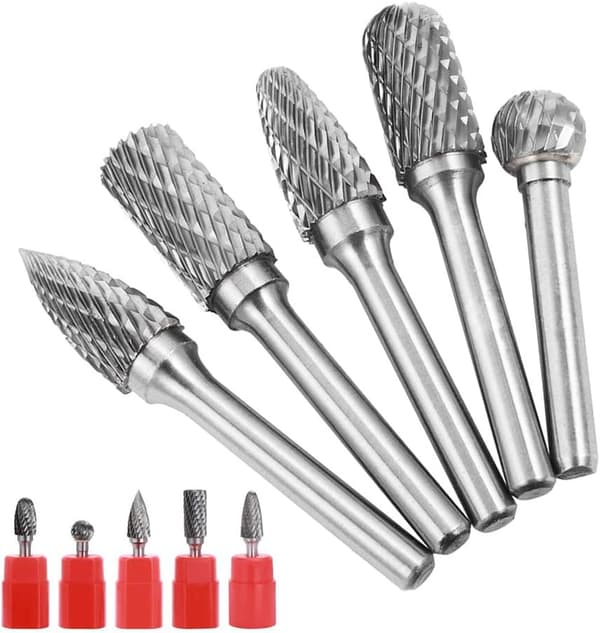 5 stk 6×10mm Dobbeltklippede Roterende Fræsere Wolframcarbid Slibemaskine
