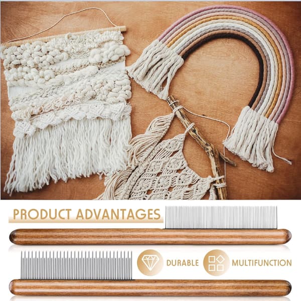2 stk. makrame-frynsekam for
