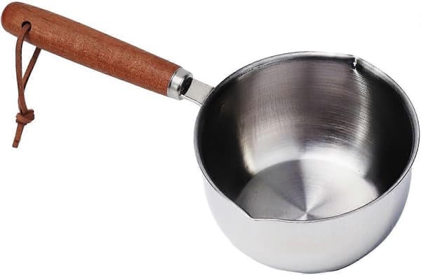 300 ml smørvarmer i rustfrit stål med hældetud, minigryde til chokolade og olie