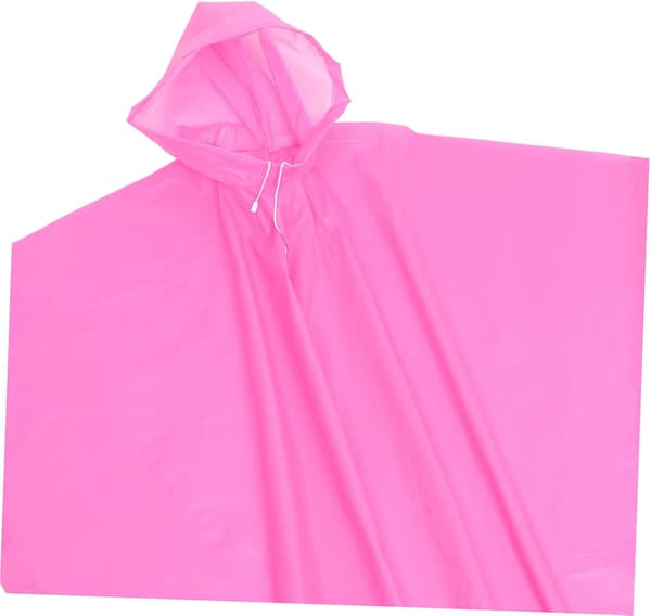 2 stk rosa regnponchoer med hette, gjenbrukbare lette utendørs regnfrakker