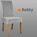 Stolebetræk - grå velour Ruhhy 22979