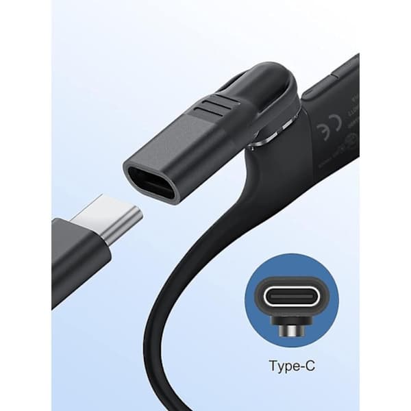 [Two-Pack] USB C Charging Adapter for Aftershokz Headphones, Compatible with Shokz Aeropex, Openrun, Openrun Pro, Openrun Mini, Openco