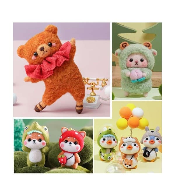 Needle Felting Kit, Wool Yarn in 40 Colors - Start Your Creative Journey