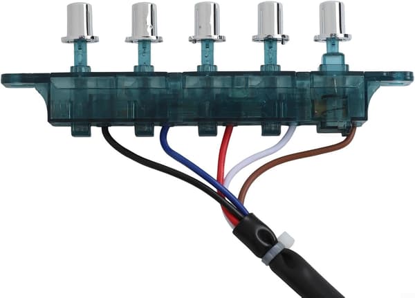 5-knaps emhætte del og funktion PC-brug switch controller udskiftning med lyslås materiale kontrolpanel til køkken