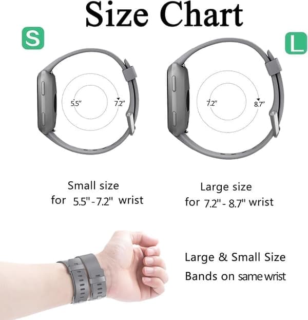 Kellon ranneke - Yhteensopiva Fitbit Versa -älykellon, Versa 2:n ja Versa Liten kanssa (ei sisällä kelloa)