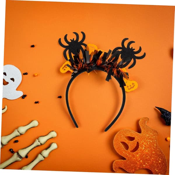 Halloween Edderkopphodebånd Gresskar Bopper for Kvinner Jenter Festtilbehør Skummelt Cosplay Kostyme Dekor