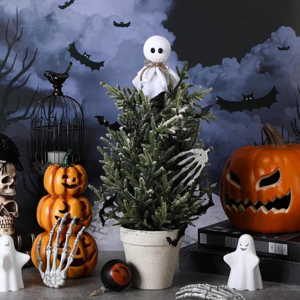 Spøkelse Halloween Mini Juletrepynt 5,5\" Dekor Hjem Festtilbehør_OF
