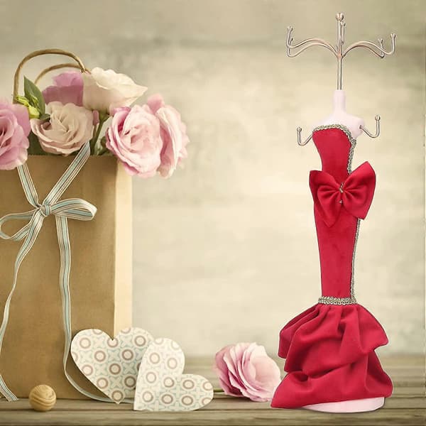 Rød Kjole Smykkeorganisator Stativ