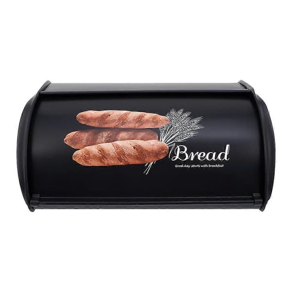 Brødboks for bakeri, multifunksjonell oppbevaringsboks, husholdningsbrødboks (svart)