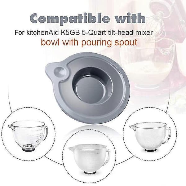 Forseglingslokk for Kitchenaid K5gb 5-Quart mikser glassbolleholder med vippehode