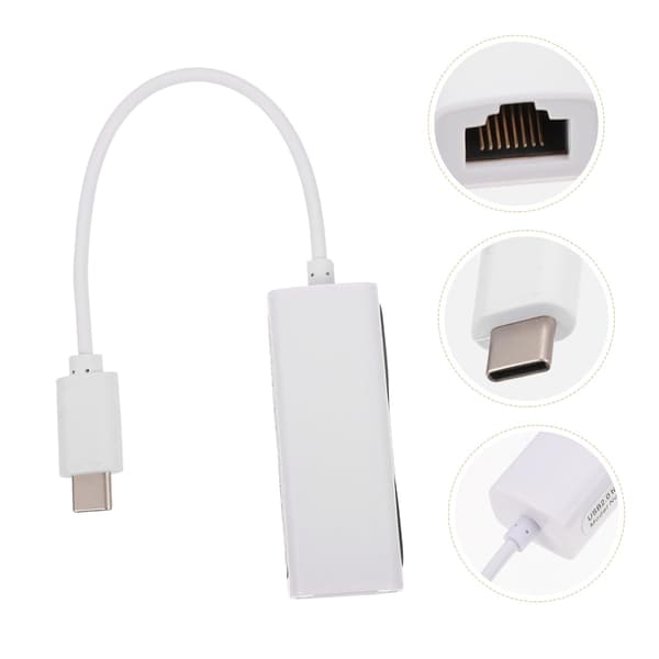 USB-C til Ethernet-adapter til Type-C til internetkabel PC netværkskabelkonverter USB netværksadapter